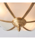 Russell 3 Light Ceiling Flush Light Antique Brass Frosted Glass E27-7