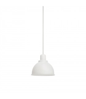 1 Light Dome Ceiling Pendant White Structure, E27 - 1