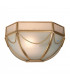 Russell 1 Light Indoor Wall Uplighter Antique Brass with Frosted Glass E27-1