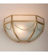Russell 1 Light Indoor Wall Uplighter Antique Brass with Frosted Glass E27-2