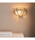 Russell 1 Light Indoor Wall Uplighter Antique Brass with Frosted Glass E27-3