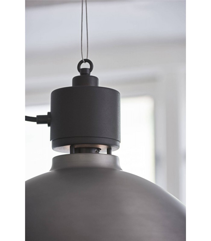 1 Light Dome Ceiling Pendant Oxide Grey, E27 - 1