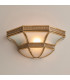 Balfour 1 Light Indoor Wall Uplighter Antique Brass with Frosted Glass E14-2