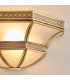 Balfour 1 Light Indoor Wall Uplighter Antique Brass with Frosted Glass E14-5