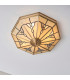 Gladstone 4 Light Ceiling Flush Light Antique Brass Tiffany Glass E27-5