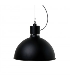 1 Light Dome Ceiling Pendant Black Structure, E27 - 1