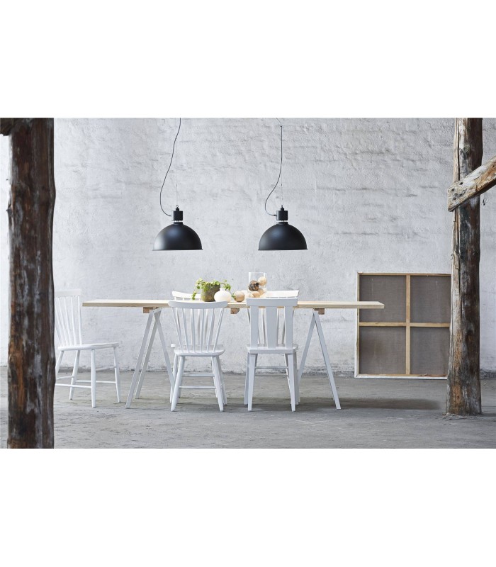 1 Light Dome Ceiling Pendant Black Structure, E27 - 2