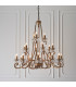 Oksana 21 Light Chandelier Antique Brass Finish E14-2