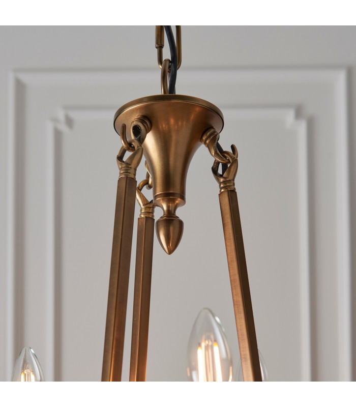 Oksana 21 Light Chandelier Antique Brass Finish E14-9