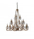 Oksana 21 Light Chandelier Antique Brass Finish E14-10