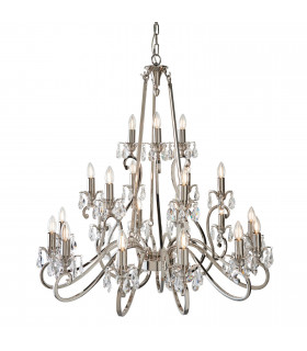 Oksana 21 Light Chandelier Polished Nickel Plate Finish E14-1