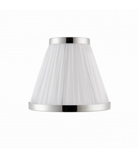 Suffolk White And Nickel Eight Inch Shade E14