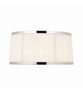 Suffolk White And Nickel Thirteen Inch Shade E14