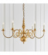 Chamberlain 6 Light Multi Arm Lamp Chandelier Solid Mellow Brass E14-2