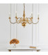 Chamberlain 6 Light Multi Arm Lamp Chandelier Solid Mellow Brass E14-3
