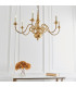 Chamberlain 6 Light Multi Arm Lamp Chandelier Solid Mellow Brass E14-4