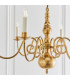 Chamberlain 6 Light Multi Arm Lamp Chandelier Solid Mellow Brass E14-6