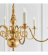 Chamberlain 6 Light Multi Arm Lamp Chandelier Solid Mellow Brass E14-7