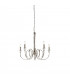 Fabia 5 Light Multi Arm Lamp Pendant Polished Nickel Plate Clear Crystal E14-1