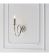 Fabia 1 Light Candle Candle Wall Light Polished Nickel Plate Clear Crystal E14-4