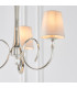 Fabia 3 Light Multi Arm Shade Pendant Polished Nickel Plate Marble Silk E14-5