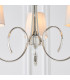 Fabia 3 Light Multi Arm Shade Pendant Polished Nickel Plate Marble Silk E14-6