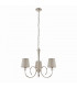 Fabia 3 Light Multi Arm Shade Pendant Polished Nickel Plate Marble Silk E14-10