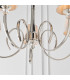 Fabia 5 Light Multi Arm Shade Pendant Polished Nickel Plate Marble Silk E14-6