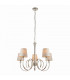 Fabia 5 Light Multi Arm Shade Pendant Polished Nickel Plate Marble Silk E14-9