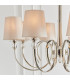 Fabia 8 Light Multi Arm Shade Pendant Polished Nickel Plate Marble Silk E14-5