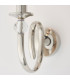 Fabia 1 Light Candle Wall Light Polished Nickel Plate Marble Silk Shade E14-4