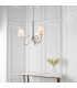 Fabia 3 Light Multi Arm Shade Pendant Polished Nickel Plate Vintage White Silk E14-4