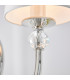 Fabia 3 Light Multi Arm Shade Pendant Polished Nickel Plate Vintage White Silk E14-6