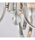 Fabia 3 Light Multi Arm Shade Pendant Polished Nickel Plate Vintage White Silk E14-7