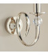 Fabia 1 Light Candle Wall Light Polished Nickel Plate Vintage White Silk Shade E14-4
