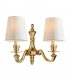 Fenbridge 2 Light Shade Candle Wall Light Solid Brass Vintage White Silk Shade E14-1