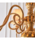 Chamberlain 6 Light Multi Arm Shade Pendant Solid Mellow Brass Marble Silk E14-5