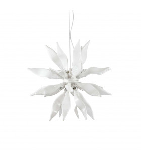 Leaves  8 Light  Medium Ceiling Pendant White G9-1