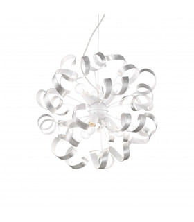 Vortex  6 Light Ribbon Ceiling Pendant Silver E14-1