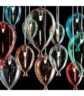 Clown  12 Light Large Balloon Cluster Pendant Multi-coloured G9-2