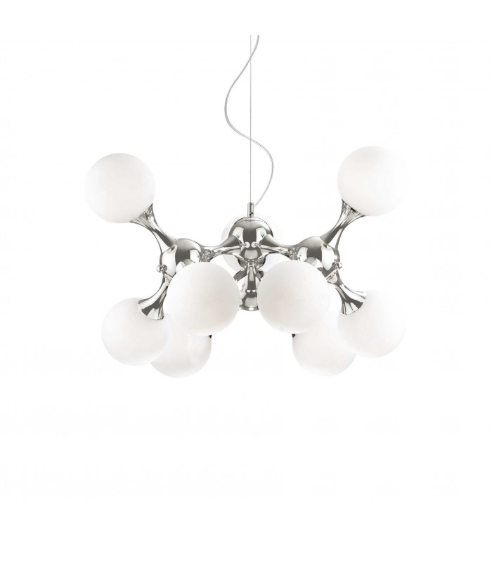 Nodi Bianco  9 Light Small Molecular Ceiling Pendant Chrome E14