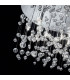 Neve  12 Light  Large Semi Blown Glass Bubbles Flush Ceiling Pendant Chrome G9-2