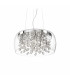 Audi 8 Light  Large Blown Glass Bubbles Ceiling Pendant Chrome G9-1