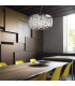Audi 5 Light  Small Blown Glass Bubbles Ceiling Pendant Chrome G9-2