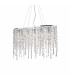 Rain Clear  5 Light  Large Ceiling Pendant Chrome E14