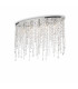Rain Clear  5 Light Large Ceiling Flush Light Chrome E14