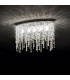 Rain Clear  5 Light Large Ceiling Flush Light Chrome, E14