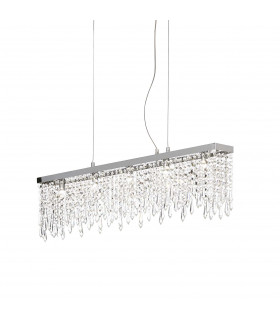 Giada Clear  5 Light  Small Ceiling Pendant Bar Chrome G9-1