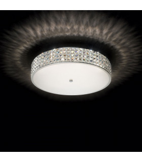 Roma  9 Light Large Flush Ceiling Light Chrome, G9