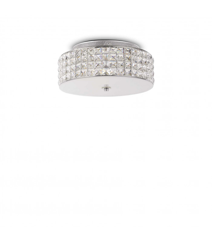 Roma  4 Light Small Flush Ceiling Light Chrome G9